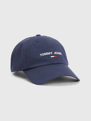 Muške Tommy Hilfiger Tommy Jeans Flag Cap Kape Plava | TH509LFZ