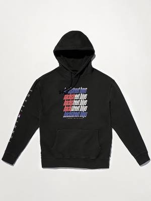 Muške Tommy Hilfiger Tommy Revisited Backstreet Boys Duks Hoodie Crna | TH081FLB