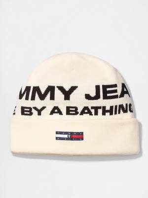 Muške Tommy Hilfiger Tommy X AAPE Beanie Kape Bela | TH573MVU