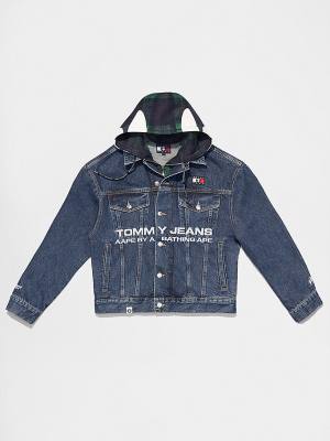 Muške Tommy Hilfiger Tommy X AAPE Denim Jakna Denim Plava | TH672TQI