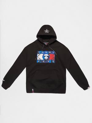 Muške Tommy Hilfiger Tommy X AAPE Duks Hoodie Crna | TH805WHF