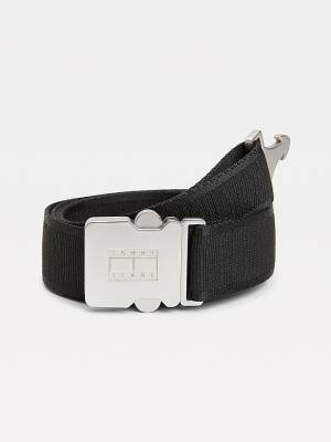 Muške Tommy Hilfiger Webbing Utility Buckle Kaiševi Crna | TH231QBU