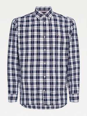 Muške Tommy Hilfiger Woven Check Regular Fit Košulje Plava | TH614QHA