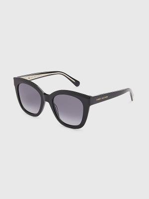 Ženske Tommy Hilfiger Acetate Cat-Eye Sunčane Naočare Crna | TH568GRL