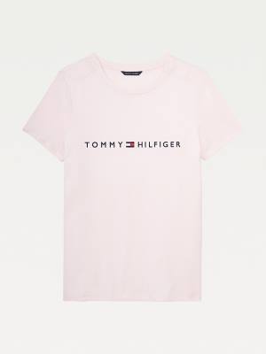 Ženske Tommy Hilfiger Adaptive Logo Majice Roza | TH501CFV