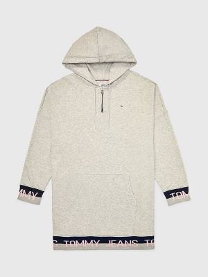 Ženske Tommy Hilfiger Adaptive Logo Tape Jumper Haljine Siva | TH560EZC