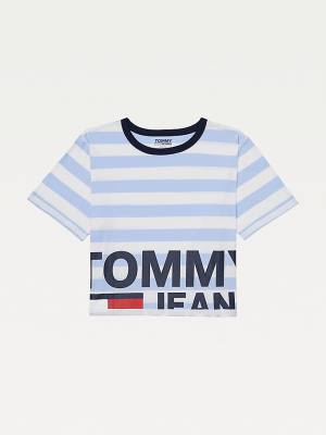 Ženske Tommy Hilfiger Adaptive Organic Cotton Majice Plava | TH876YRO