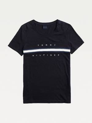 Ženske Tommy Hilfiger Adaptive Pure Cotton Majice Plava | TH319VSQ