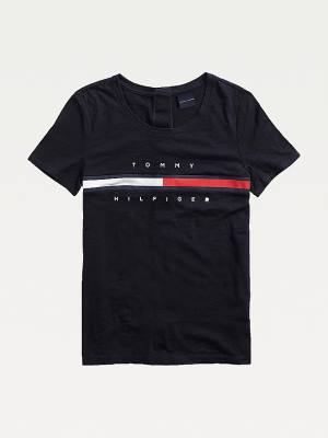 Ženske Tommy Hilfiger Adaptive Stripe Majice Plava | TH093WRH