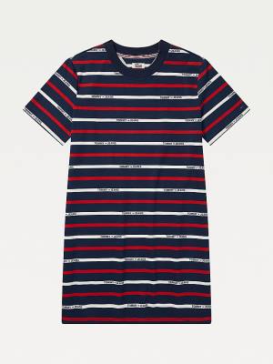 Ženske Tommy Hilfiger Adaptive Stripe Print Haljine Plava | TH918PBM