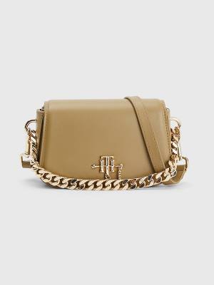 Ženske Tommy Hilfiger Chain Mini Crossover Torbe Braon | TH795LDP