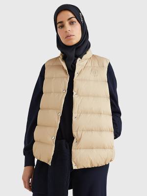 Ženske Tommy Hilfiger Chic Down-Filled Vest Kaputi Bež | TH174AIP