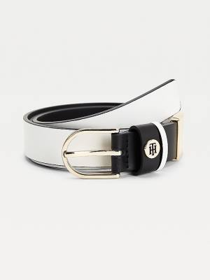 Ženske Tommy Hilfiger Classics Reversible Organic Leather Kaiševi Crna | TH801VOE