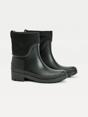 Ženske Tommy Hilfiger Cleat Chelsea Rain Čizme Crna | TH243ZPU