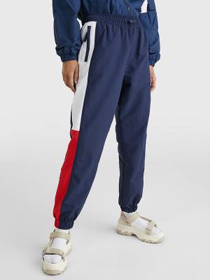 Ženske Tommy Hilfiger Colour-Blocked Archive Wind Pantalone Plava | TH781HMK