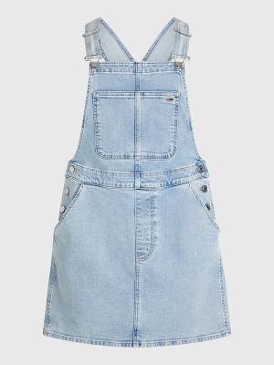 Ženske Tommy Hilfiger Curve Denim Dungaree Haljine Denim Plava | TH092WIM