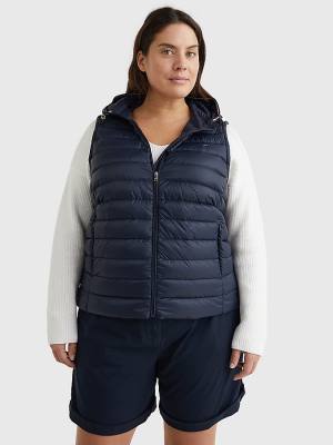 Ženske Tommy Hilfiger Curve Down-Filled Quilted Vest Kaputi Plava | TH528PGE