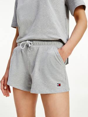 Ženske Tommy Hilfiger Drawstring Jersey Šortsevi Siva | TH632WHM