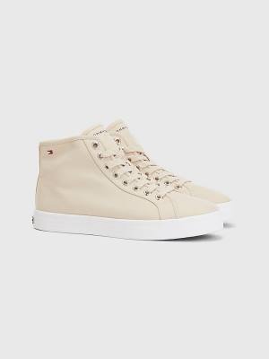 Ženske Tommy Hilfiger Essential High-Top Patike Bež | TH214OMN