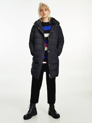 Ženske Tommy Hilfiger Essential Long Puffer Coat Jakna Crna | TH092TZS