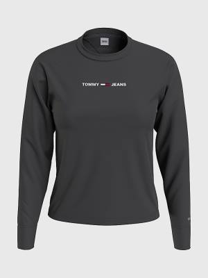 Ženske Tommy Hilfiger Essential Long Sleeve Majice Crna | TH960BGK