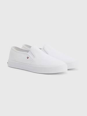 Ženske Tommy Hilfiger Essential Nautical Slip-On Patike Bela | TH950NXV