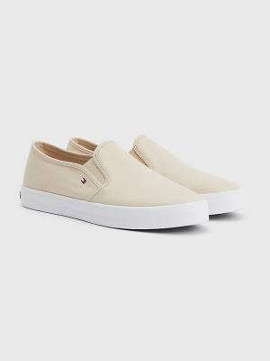 Ženske Tommy Hilfiger Essential Nautical Slip-On Patike Bež | TH980HCO