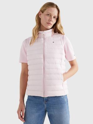 Ženske Tommy Hilfiger Essential Removable Hood Down Vest Kaputi Roza | TH105SPR