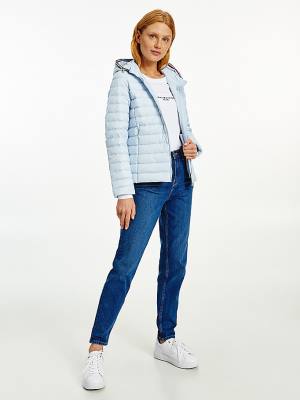 Ženske Tommy Hilfiger Essential Removable Hood Down Jakna Plava | TH124WHP