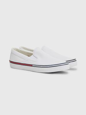 Ženske Tommy Hilfiger Essential Slip On Patike Bela | TH890MDC