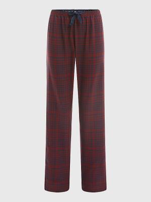 Ženske Tommy Hilfiger Exclusive Cotton Flannel Trousers Pidžama Crveni | TH362LGM