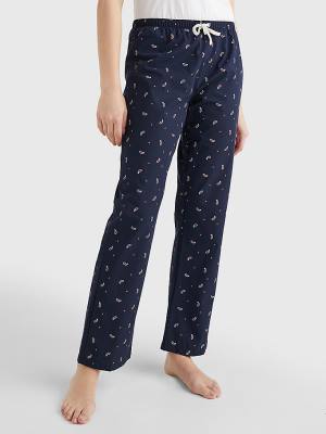 Ženske Tommy Hilfiger Exclusive Organic Cotton Print Pantalone Plava | TH796GPA