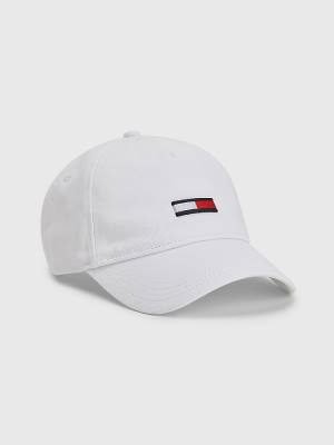 Ženske Tommy Hilfiger Flag Patch Cap Kape Bela | TH239QRT