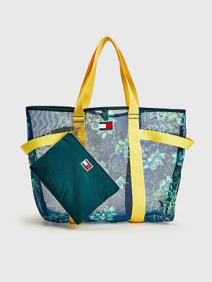 Ženske Tommy Hilfiger Floral Mesh Tote Torbe Plava | TH194JVY