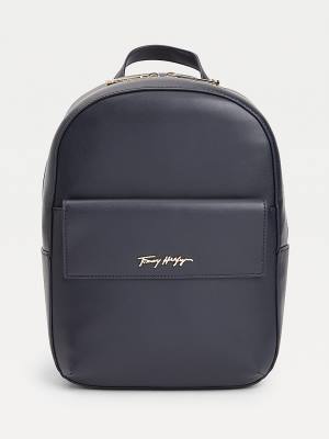 Ženske Tommy Hilfiger Iconic Signature Backpack Torbe Plava | TH986HFI