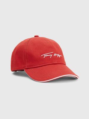 Ženske Tommy Hilfiger Iconic Signature Logo Cap Kape Crveni | TH247EMG