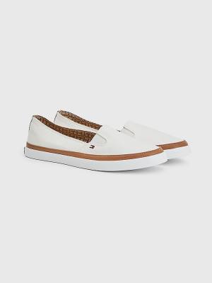 Ženske Tommy Hilfiger Iconic Slip-On Patike Bela | TH397MFK