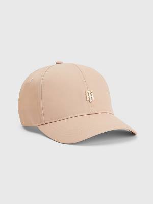 Ženske Tommy Hilfiger Interlock Plaque Cap Kape Bež | TH927BNV