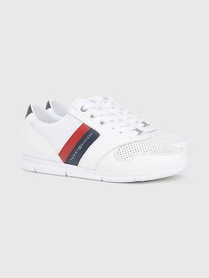 Ženske Tommy Hilfiger Lightweight Perforated Leather Patike Crveni | TH648IEZ