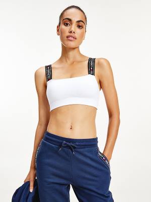 Ženske Tommy Hilfiger Logo Strap Bralette Donji veš Bela | TH680RIL