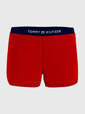 Ženske Tommy Hilfiger Logo Waistband Terry Shorts Kupaći Kostimi Crveni | TH532LGS