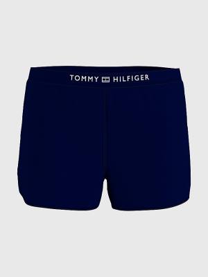 Ženske Tommy Hilfiger Logo Waistband Terry Shorts Kupaći Kostimi Plava | TH596EDZ