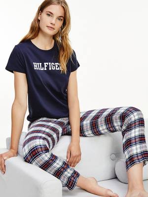 Ženske Tommy Hilfiger Lounge Organic Cotton Majice Plava | TH103MET