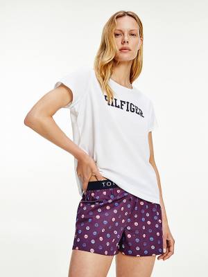 Ženske Tommy Hilfiger Lounge Organic Cotton Majice Bela | TH594KAI