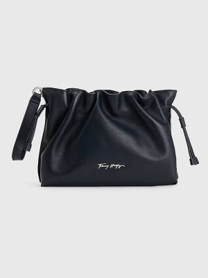 Ženske Tommy Hilfiger Luxe Leather Clutch Torbe Plava | TH283XDH