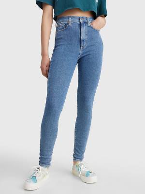 Ženske Tommy Hilfiger Melany Ultra High Rise Super Skinny Farmerke Denim Plava | TH819UPR