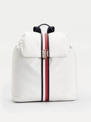 Ženske Tommy Hilfiger Monogram Backpack Torbe Bela | TH789DVJ