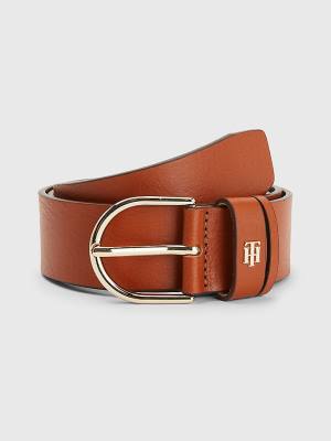 Ženske Tommy Hilfiger Monogram Leather Kaiševi Braon | TH204UDN