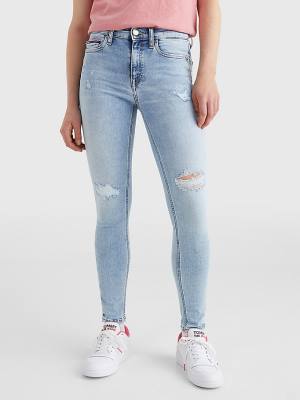 Ženske Tommy Hilfiger Nora Mid Rise Skinny Ankle Farmerke Denim Plava | TH634OZQ