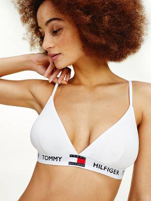 Ženske Tommy Hilfiger Organic Cotton Padded Triangle Bra Donji veš Bela | TH309YZG